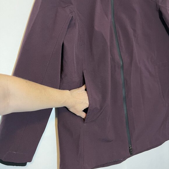 Pendleton Women's Tape Seam Hooded Rain Jacket Purple Medium Outdoor Winter Zip - Picture 10 of 12